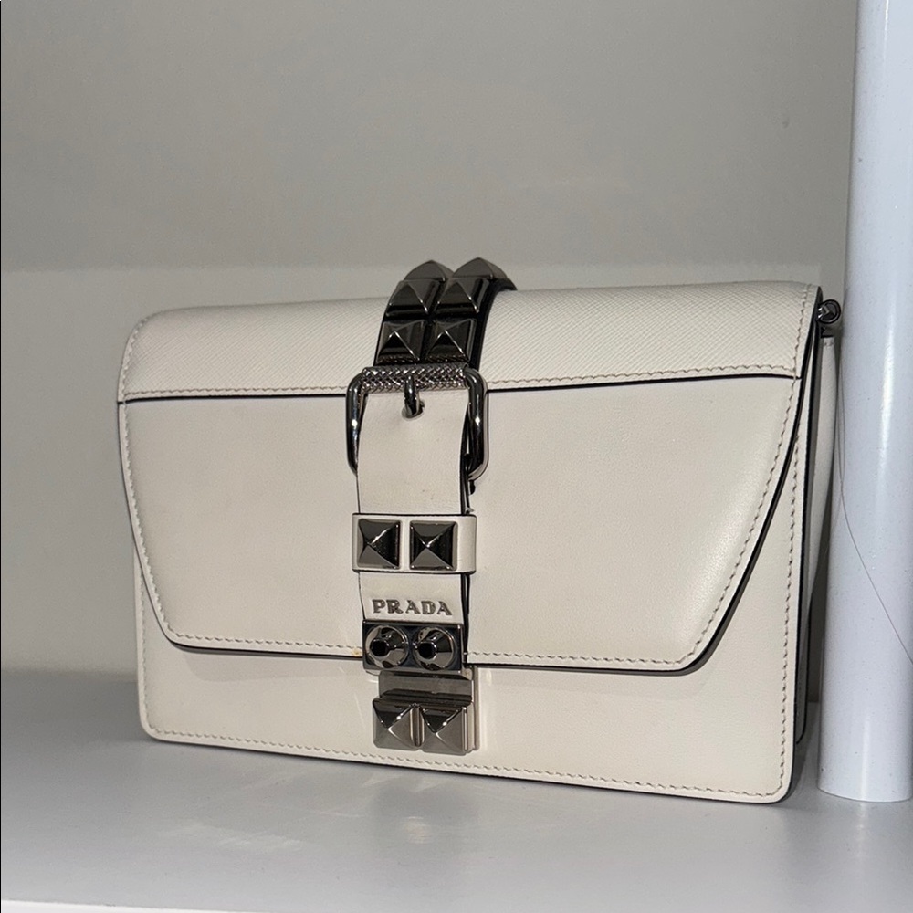 Prada White Leather Women's Bag